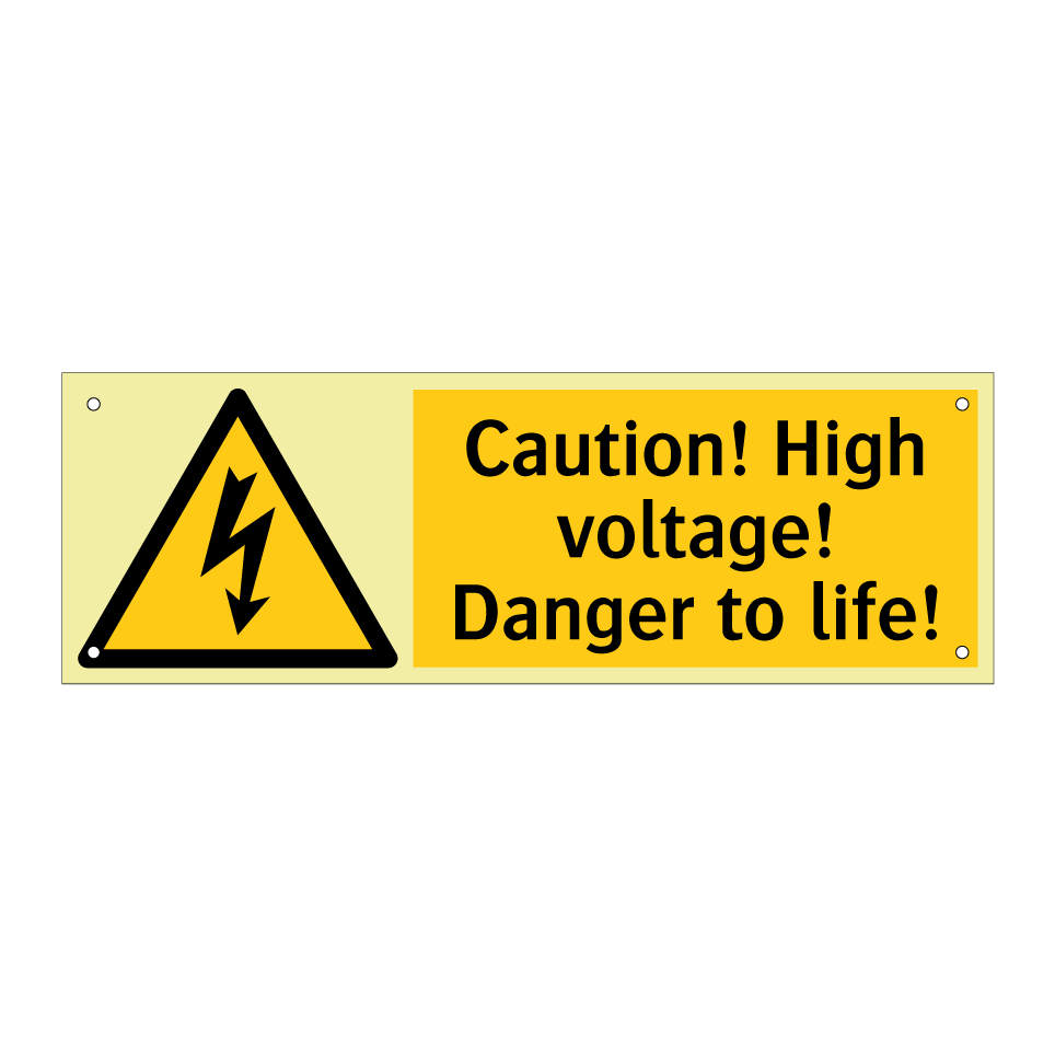 Caution! High voltage! Danger to life!