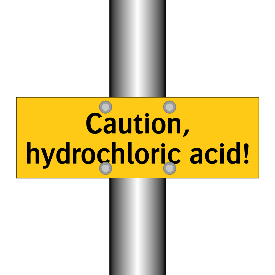 Caution, hydrochloric acid!