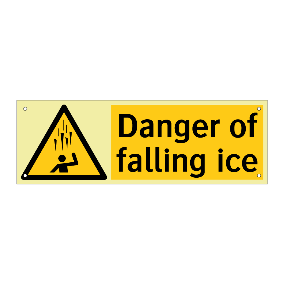 Danger of falling ice