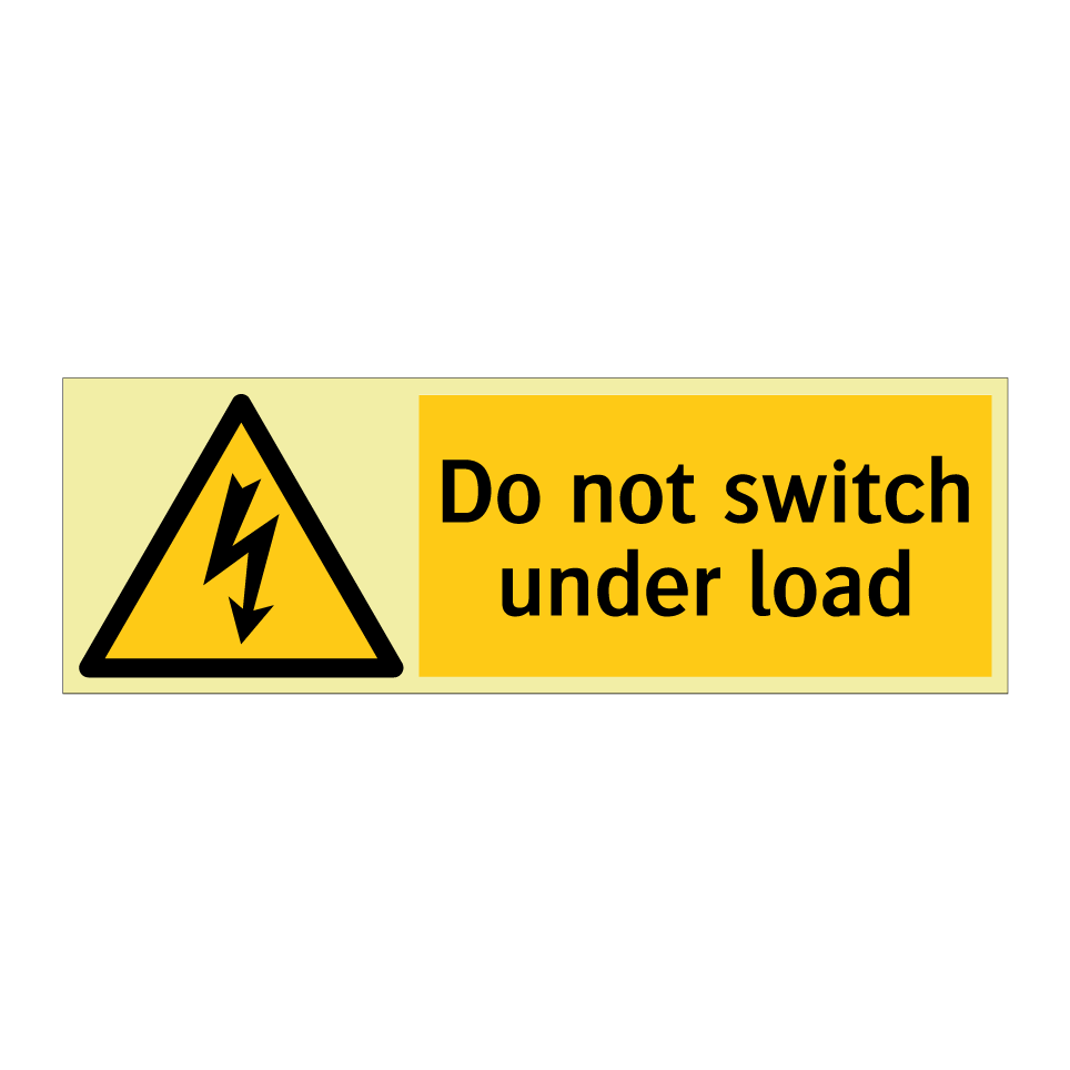 Do not switch under load