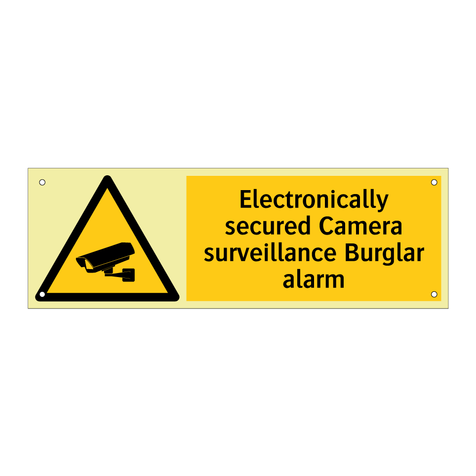 Electronically secured Camera surveillance Burglar alarm