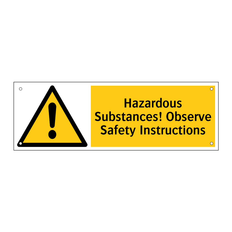 Hazardous Substances! Observe Safety Instructions