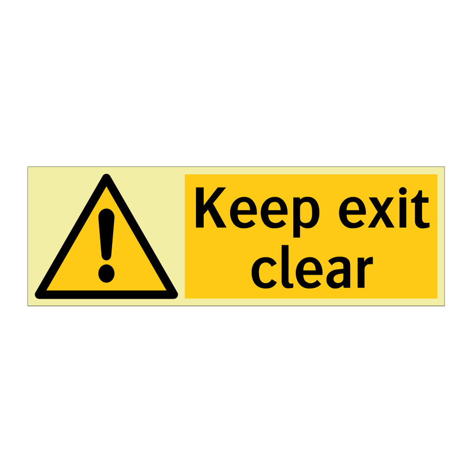 Keep exit clear