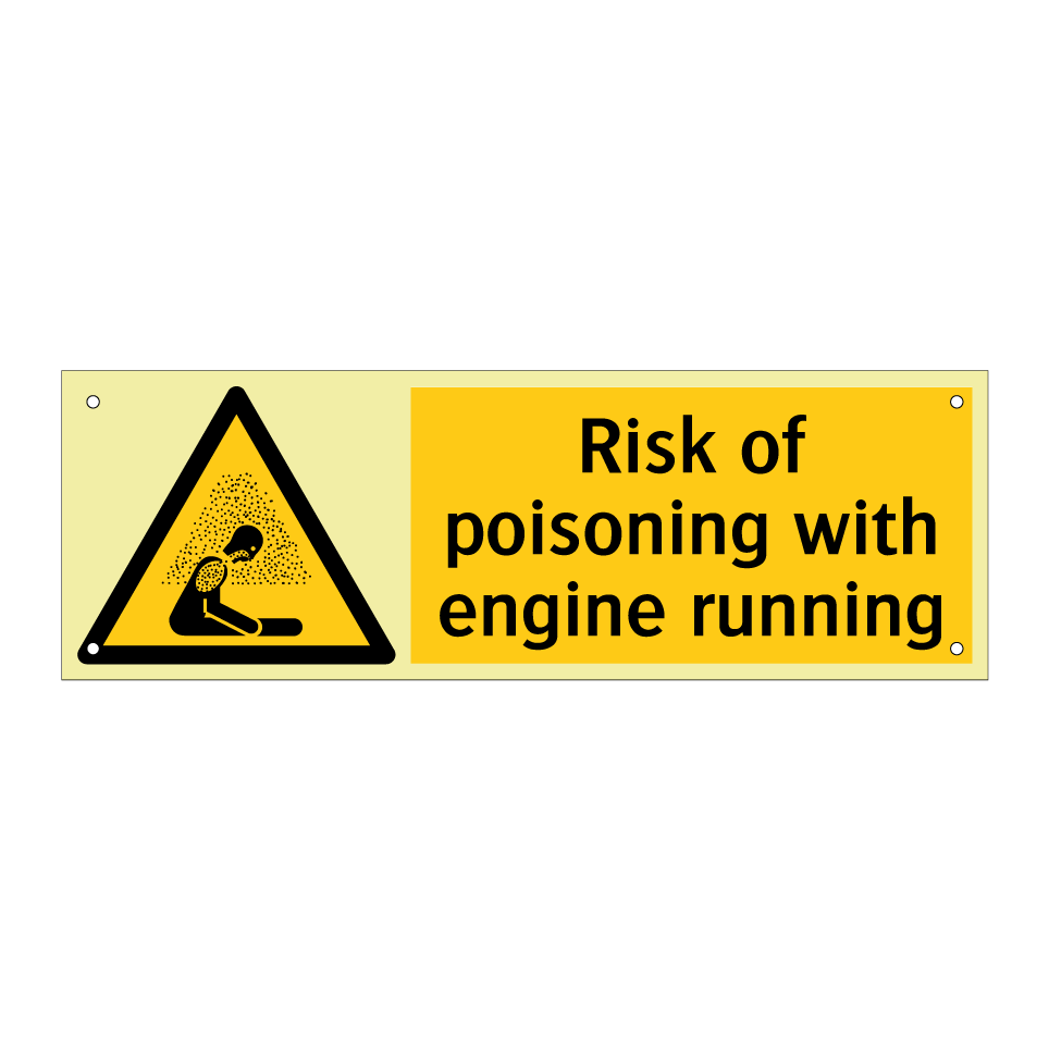 Risk of poisoning with engine running