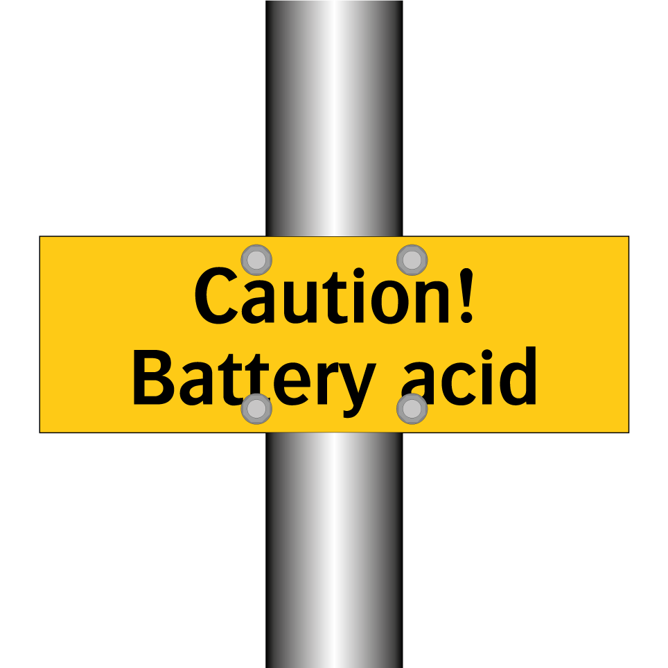Caution! Battery acid