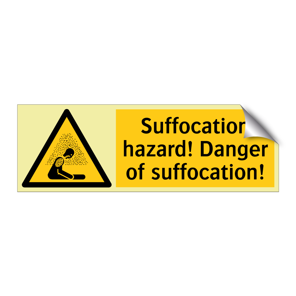 Suffocation hazard! Danger of suffocation!