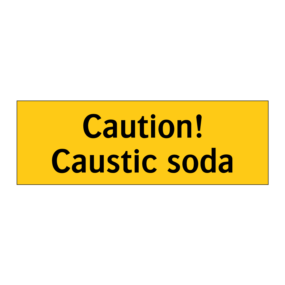 Caution! Caustic soda