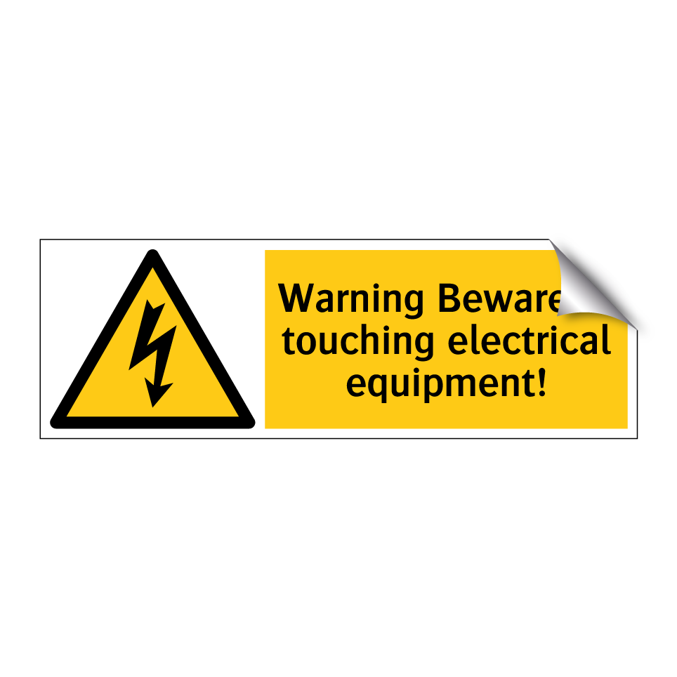 Warning Beware of touching electrical equipment!