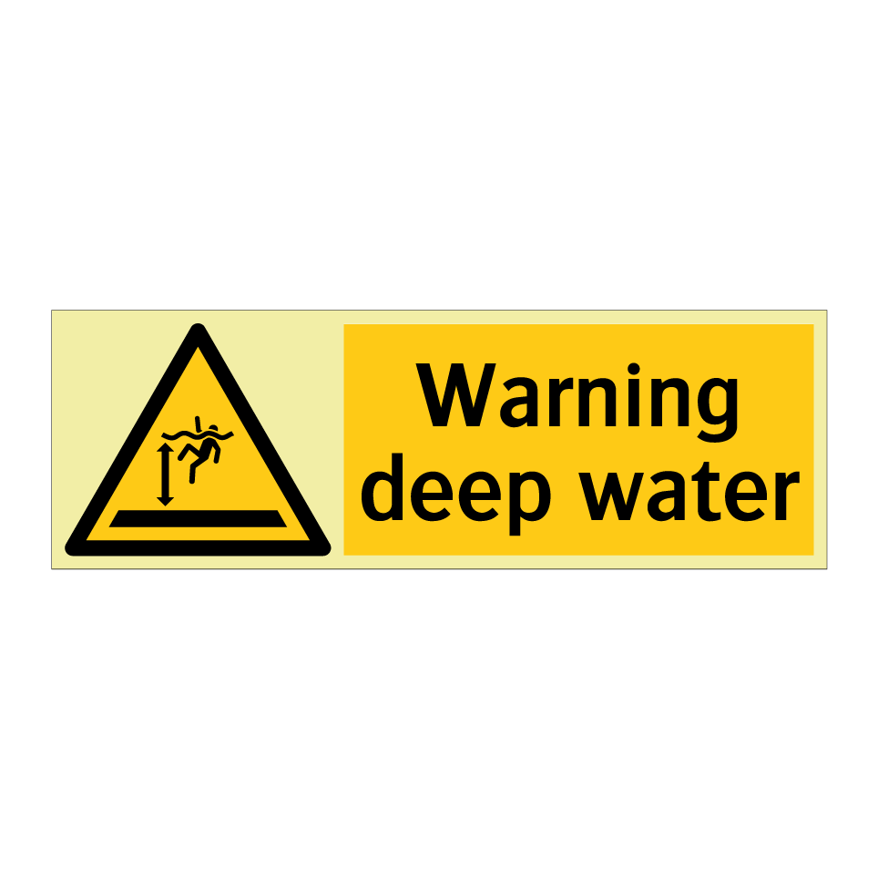 Warning deep water