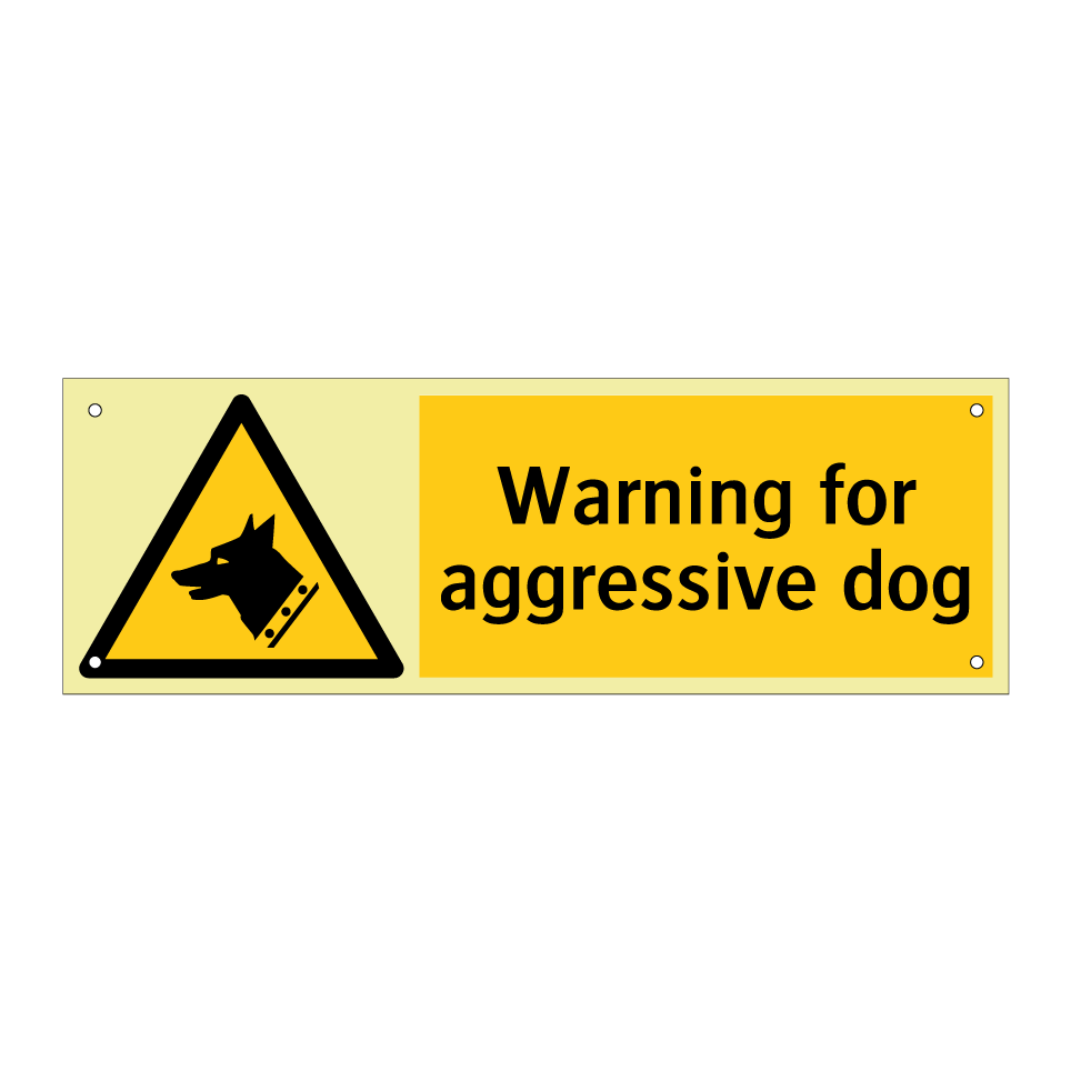 Warning for aggressive dog