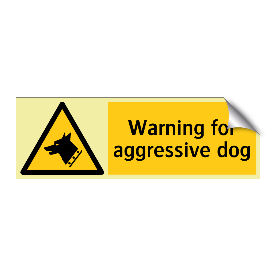 Warning for aggressive dog
