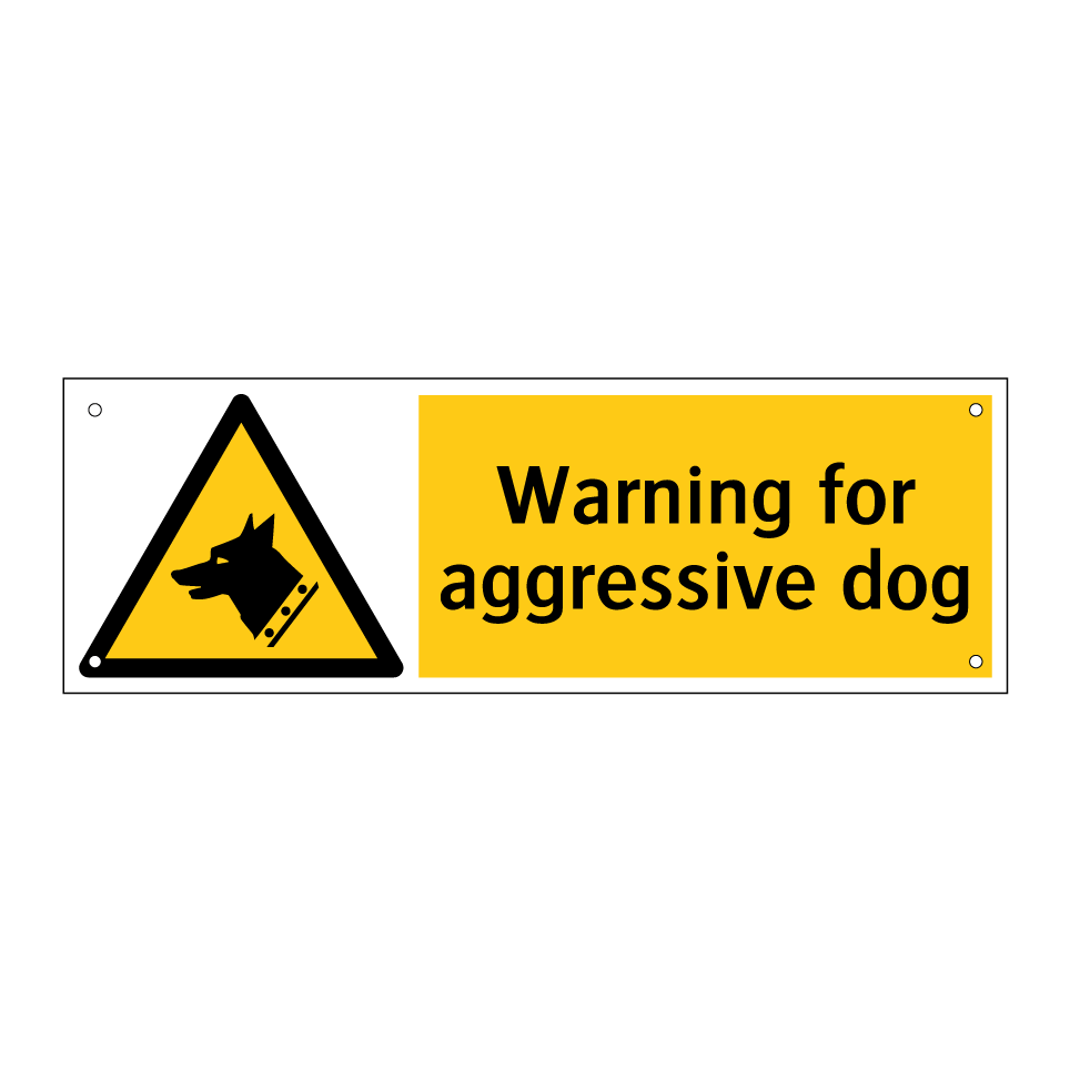 Warning for aggressive dog
