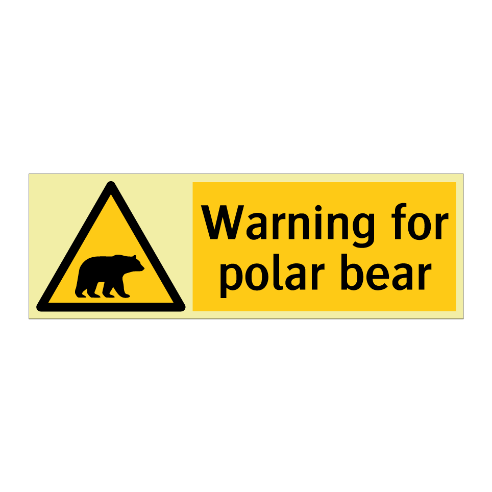 Warning for polar bear