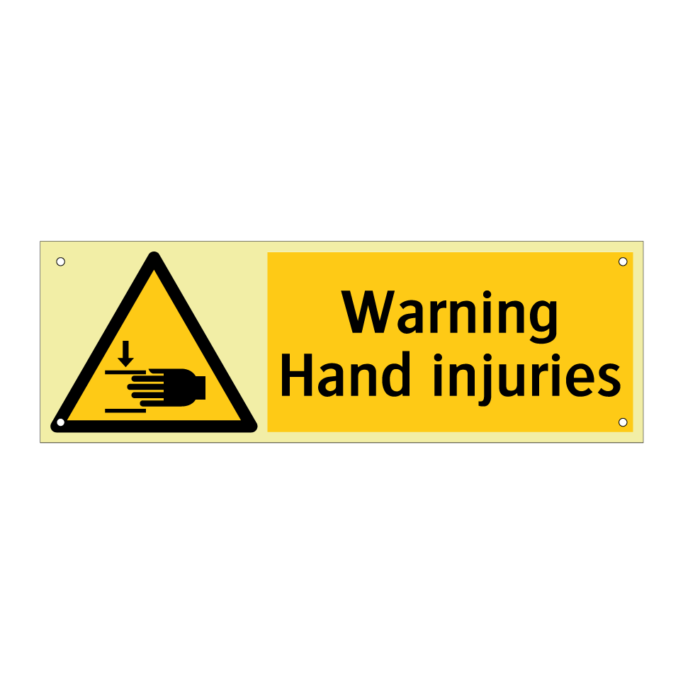 Warning Hand injuries