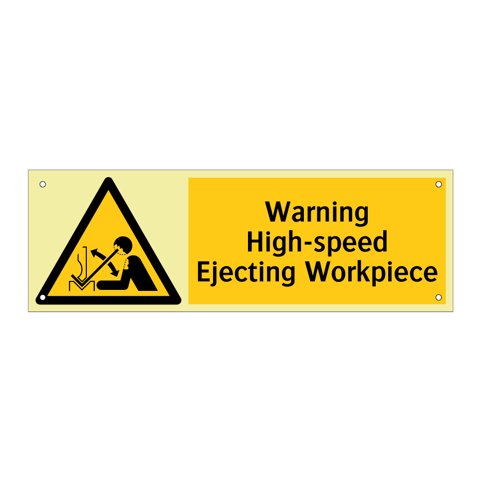 Warning High-speed Ejecting Workpiece