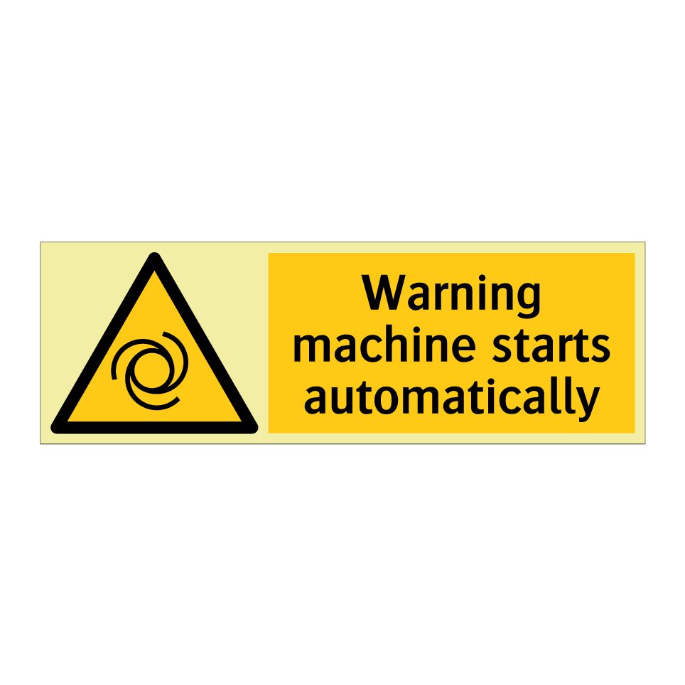 Warning machine starts automatically