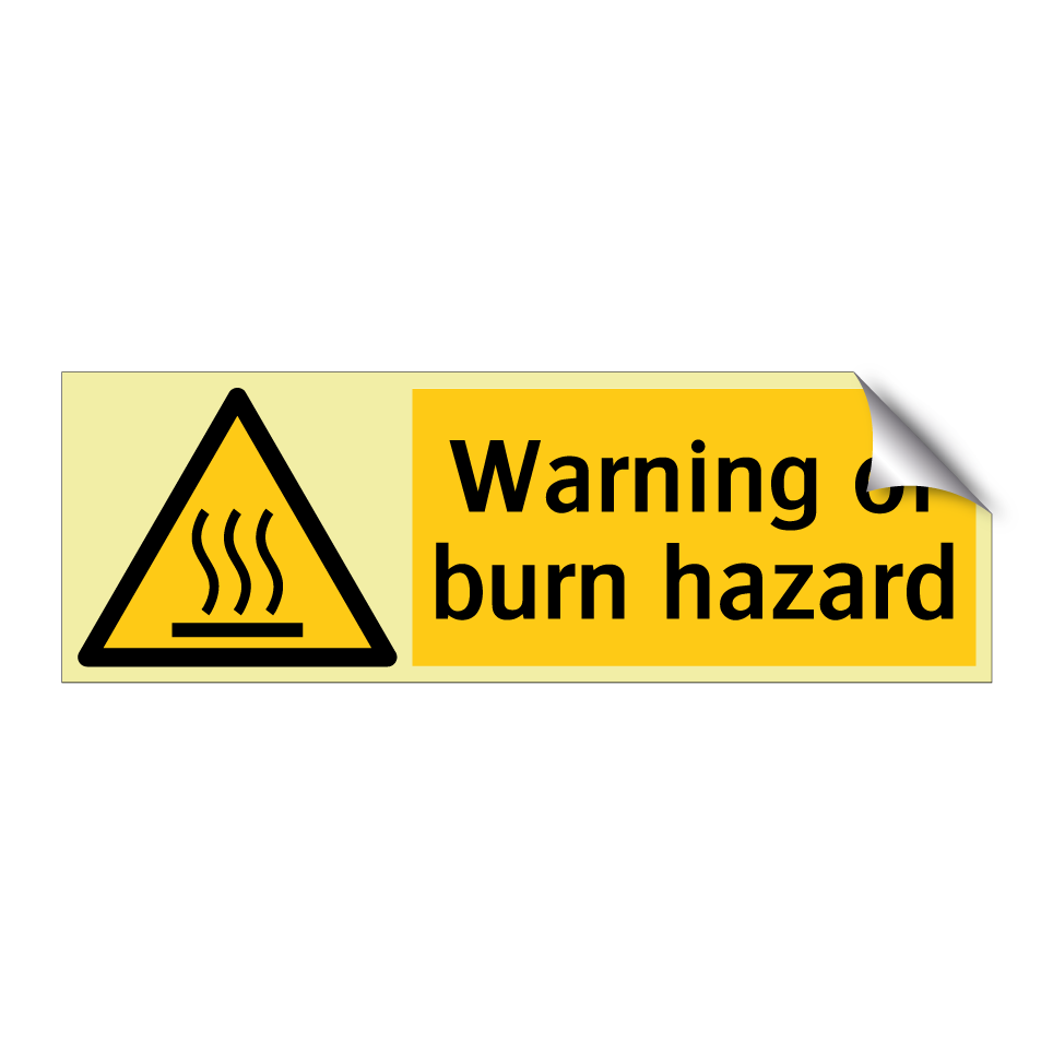 Warning of burn hazard