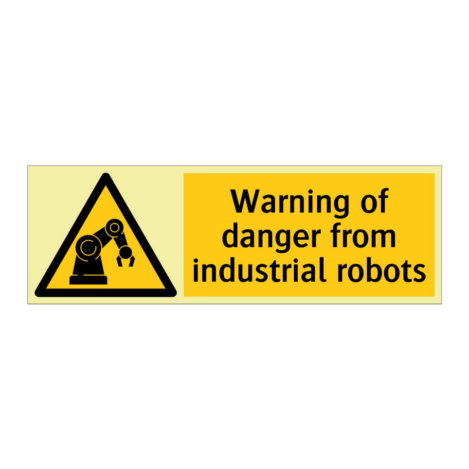 Warning of danger from industrial robots