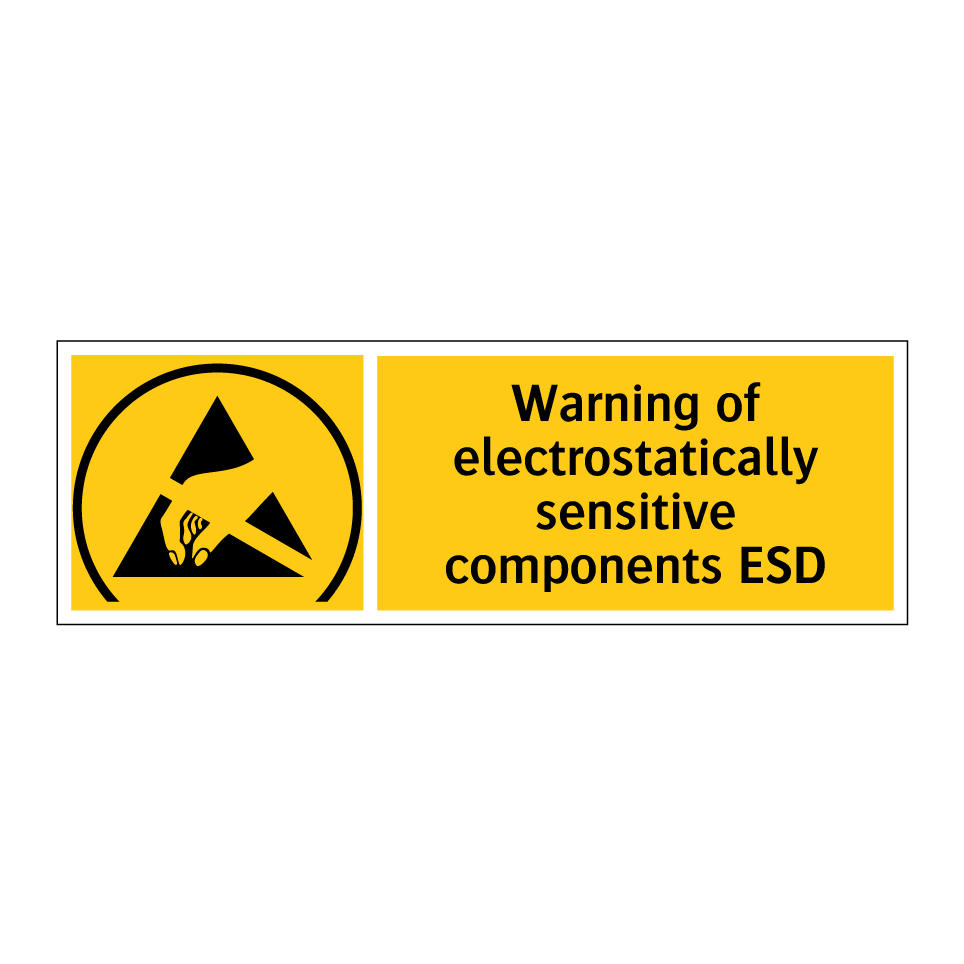 Warning of electrostatically sensitive components ESD