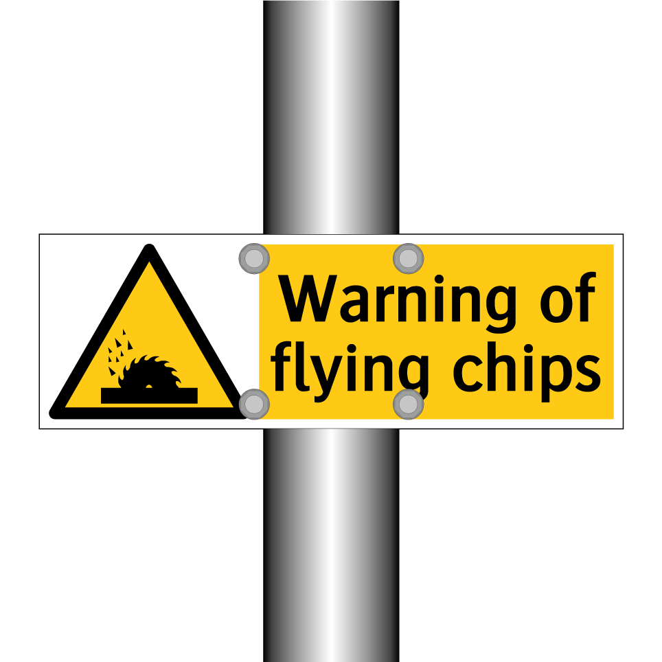 Warning of flying chips