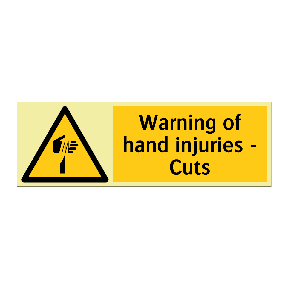 Warning of hand injuries - Cuts