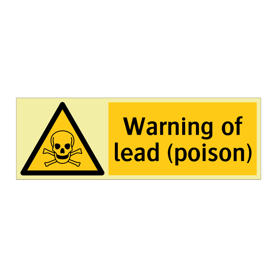 Warning of lead (poison)