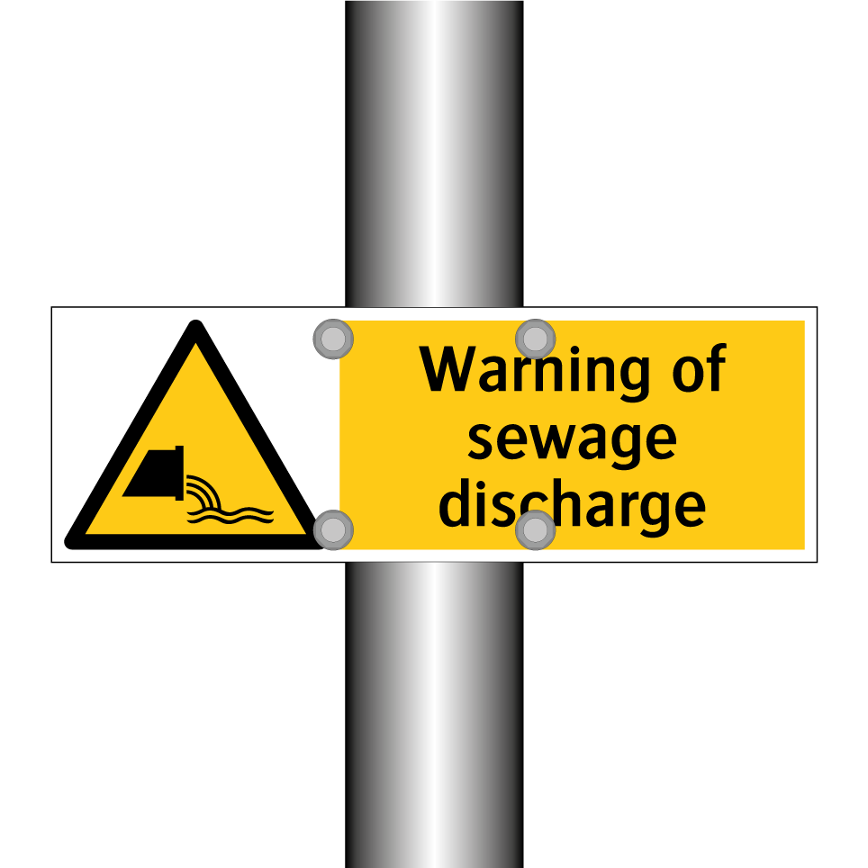 Warning of sewage discharge