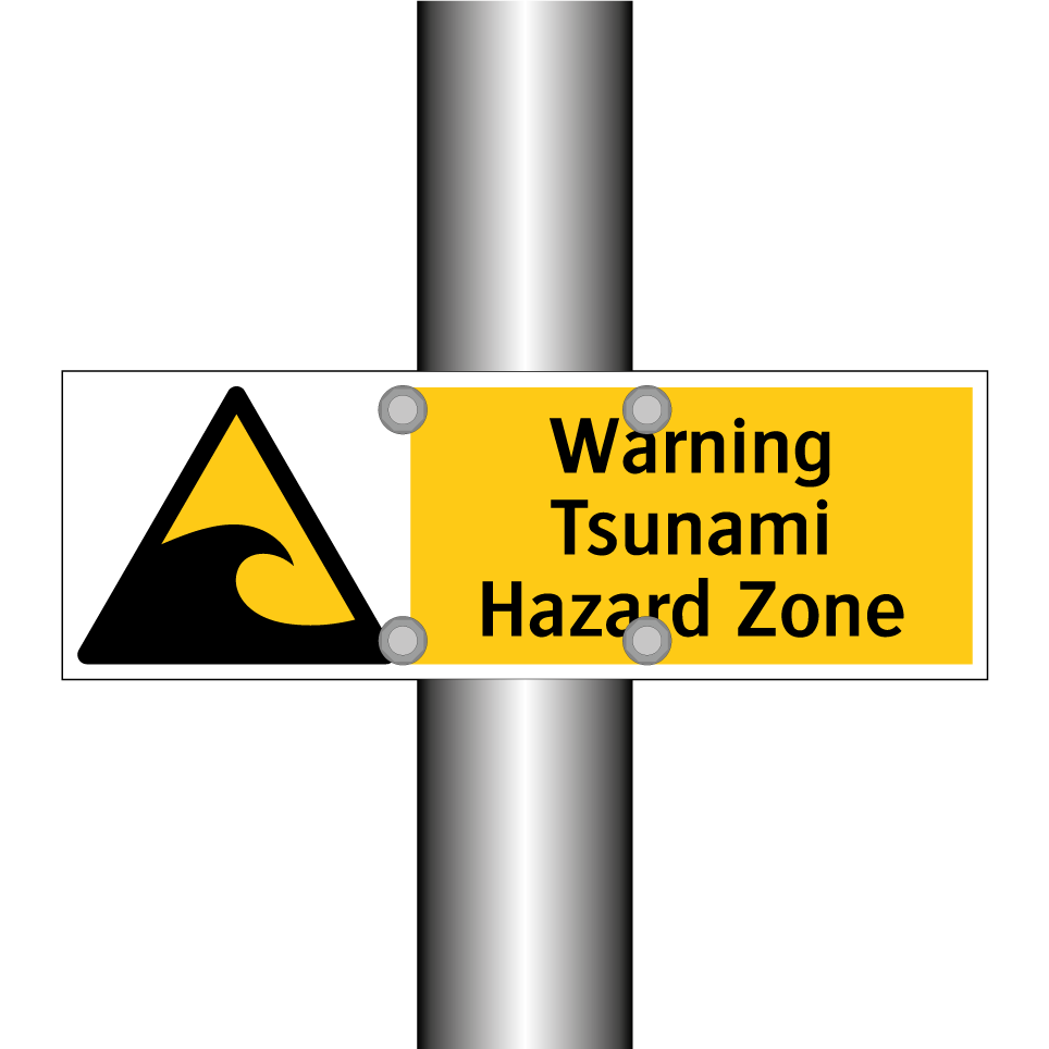 Warning Tsunami Hazard Zone