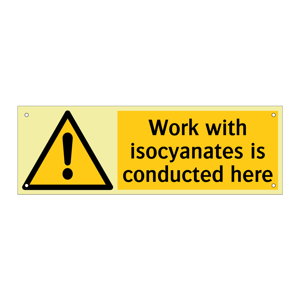 Work with isocyanates is conducted here