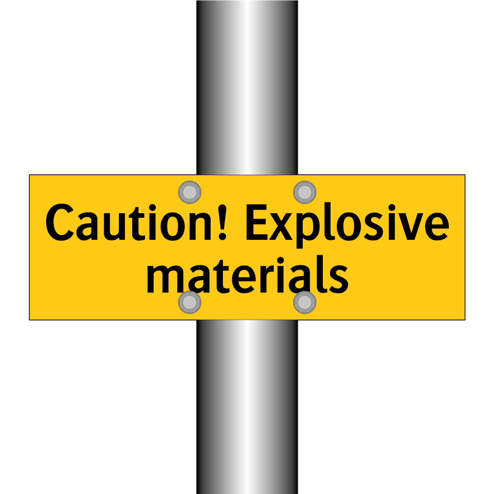 Caution! Explosive materials