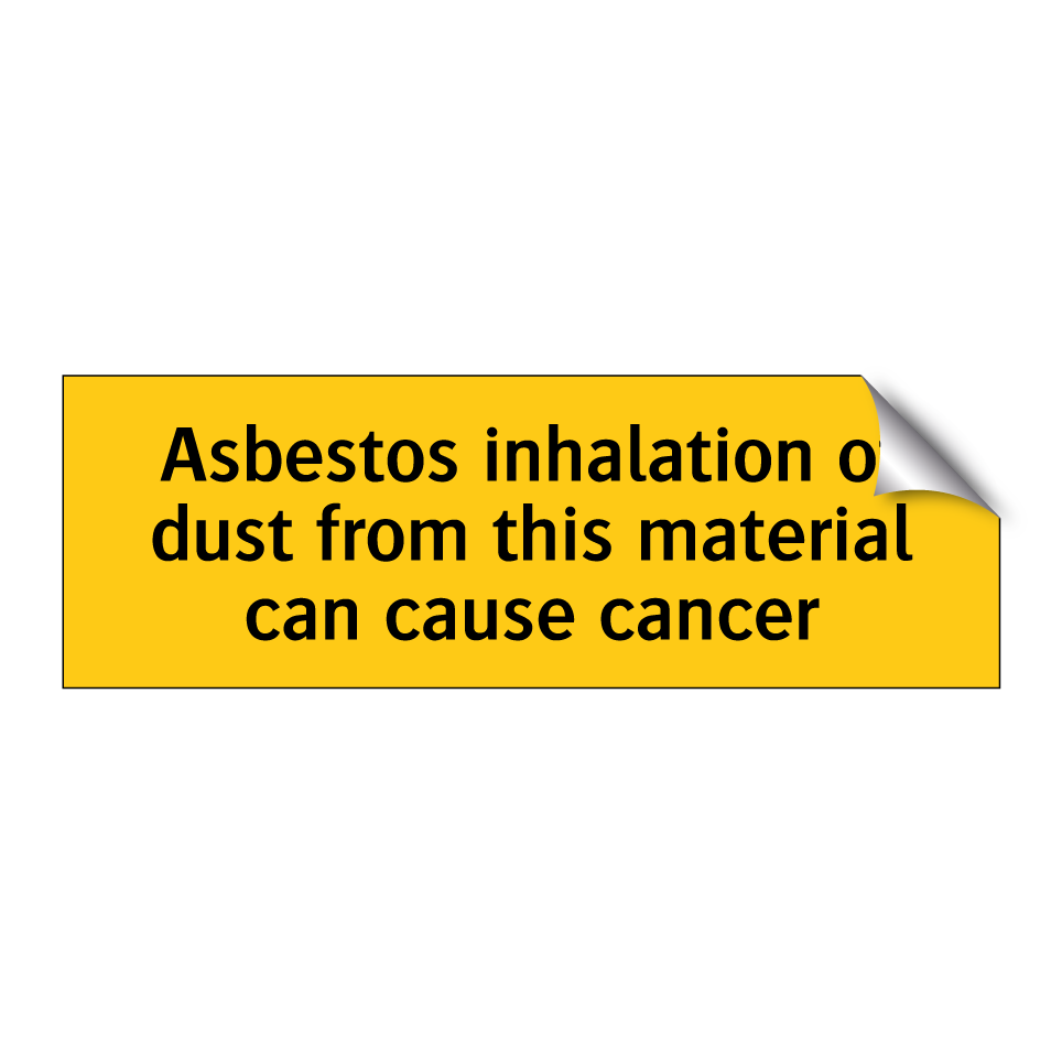 Asbestos inhalation of dust from this material can cause cancer