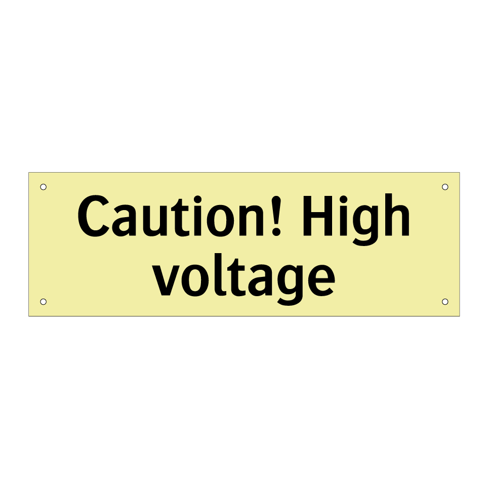 Caution! High voltage