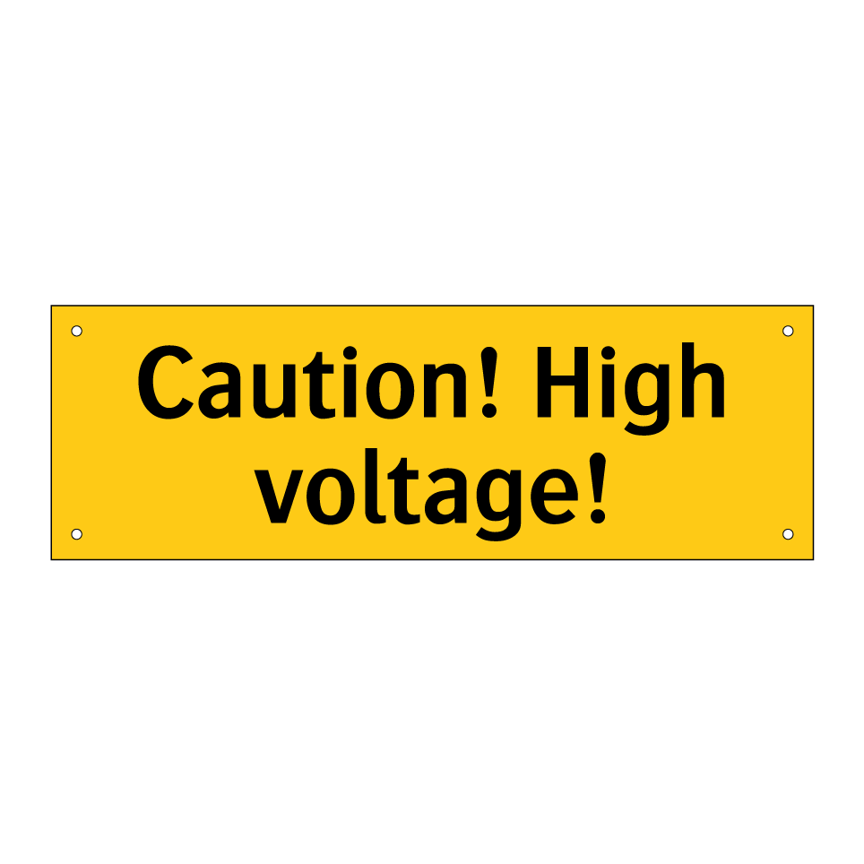 Caution! High voltage!