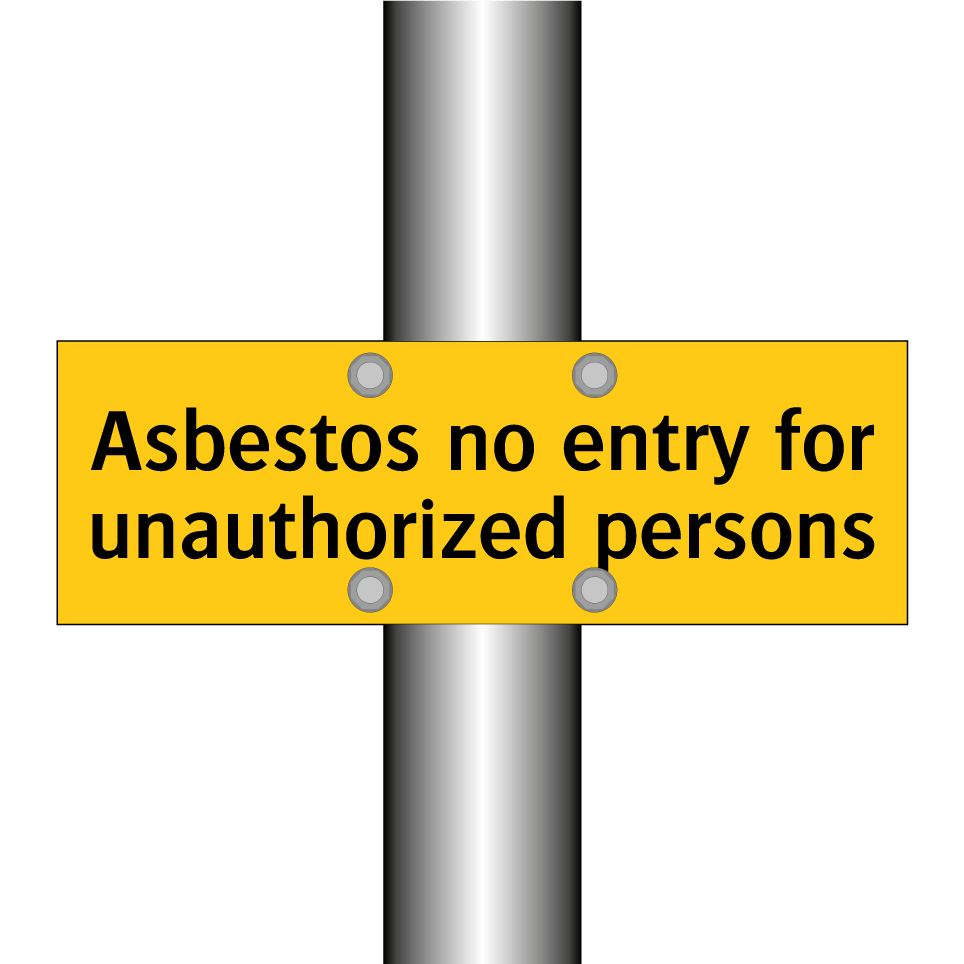 Asbestos no entry for unauthorized persons