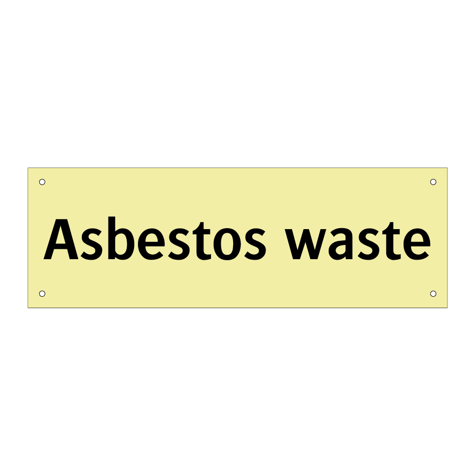 Asbestos waste