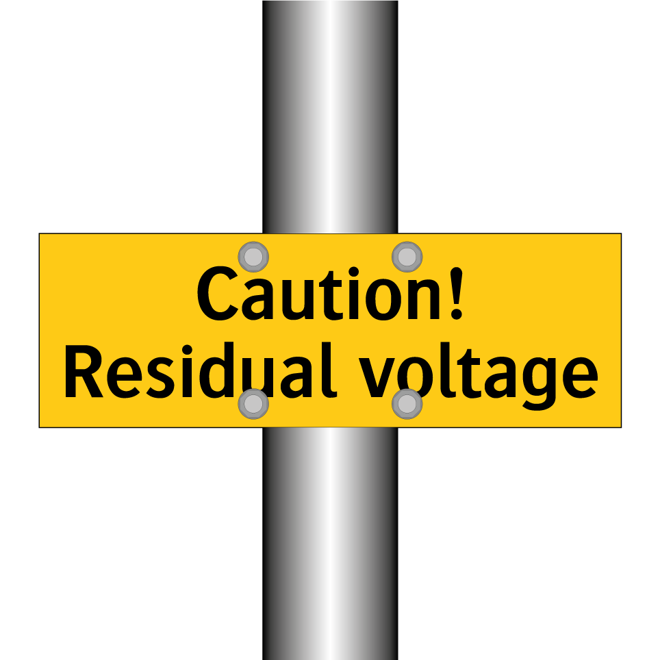 Caution! Residual voltage