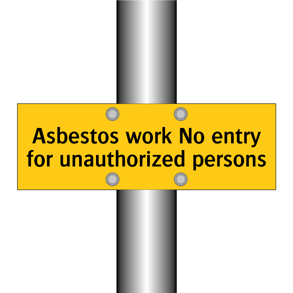 Asbestos work No entry for unauthorized persons