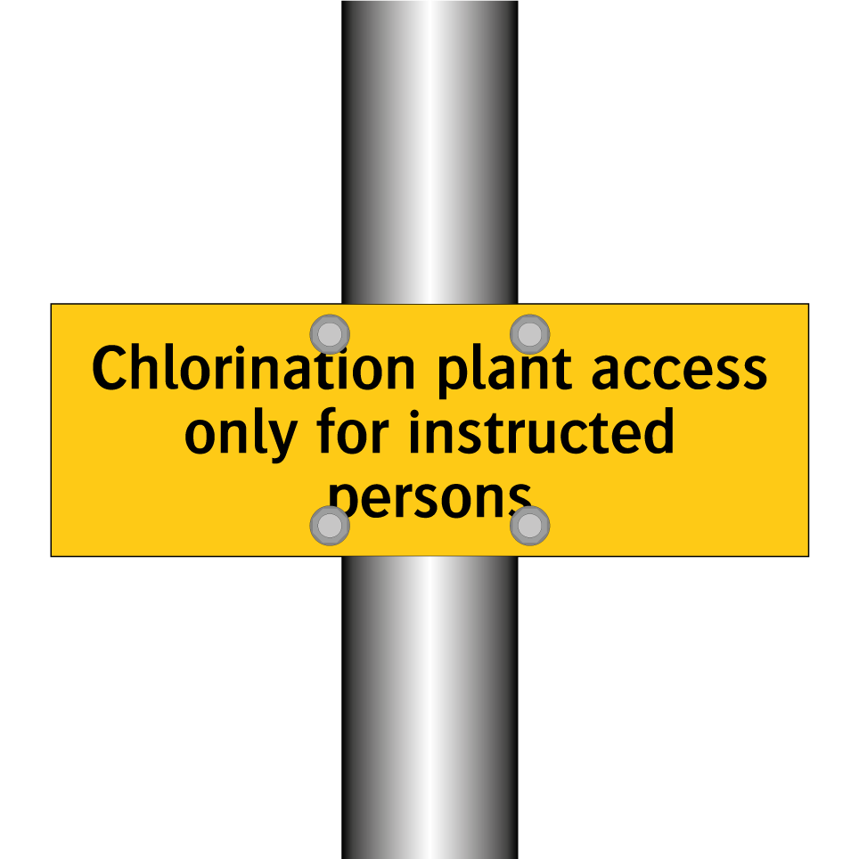 Chlorination plant access only for instructed persons