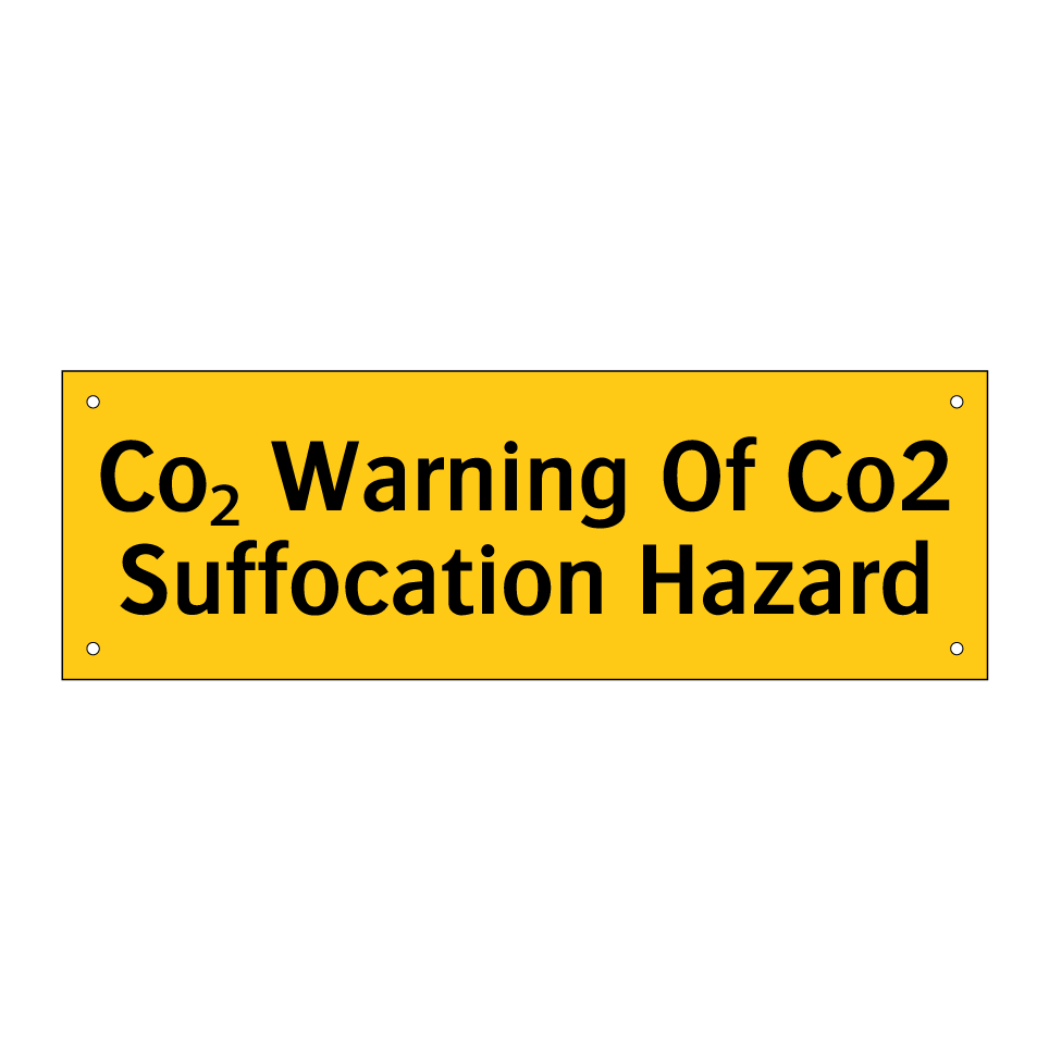 Co₂ Warning Of Co2 Suffocation Hazard
