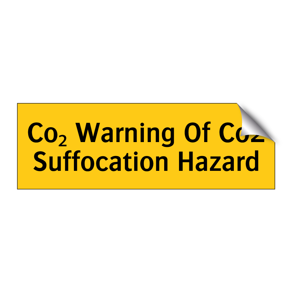 Co₂ Warning Of Co2 Suffocation Hazard