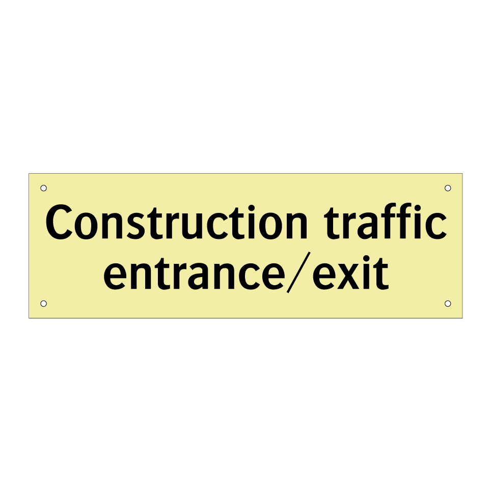 Construction traffic entrance/exit