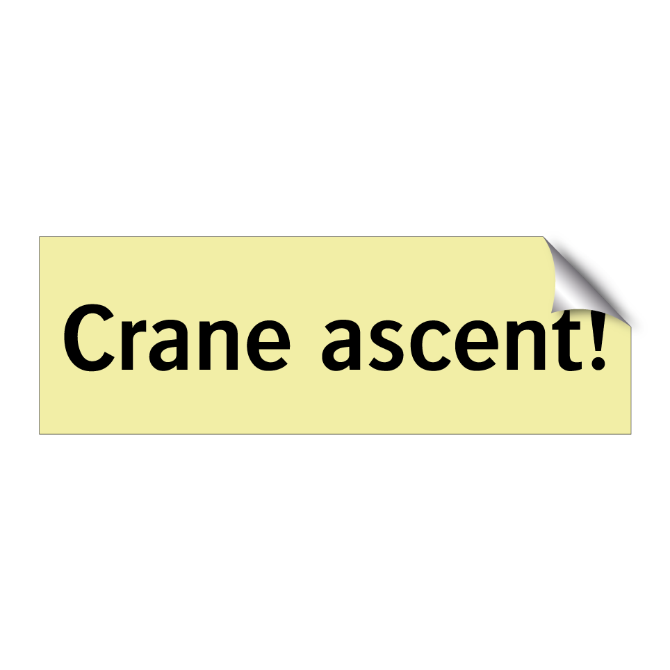 Crane ascent!
