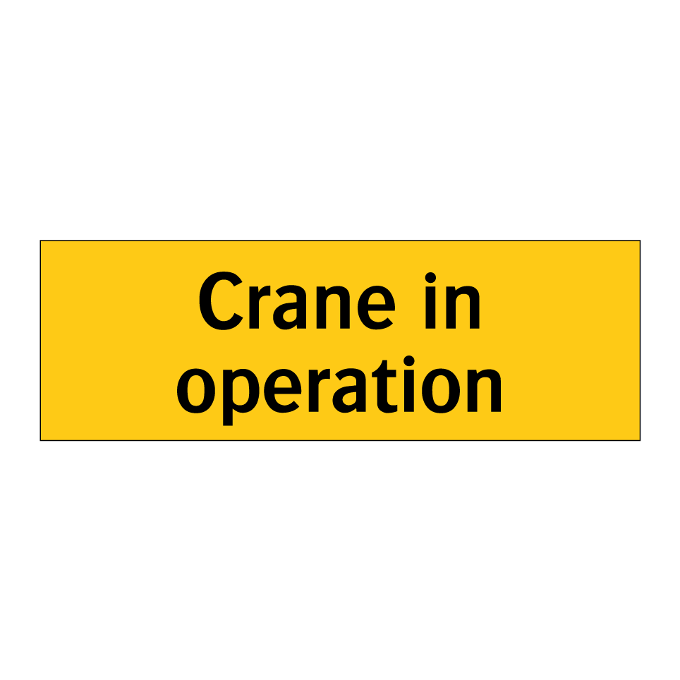 Crane in operation