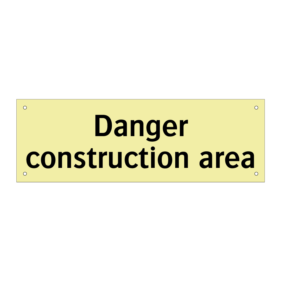 Danger construction area