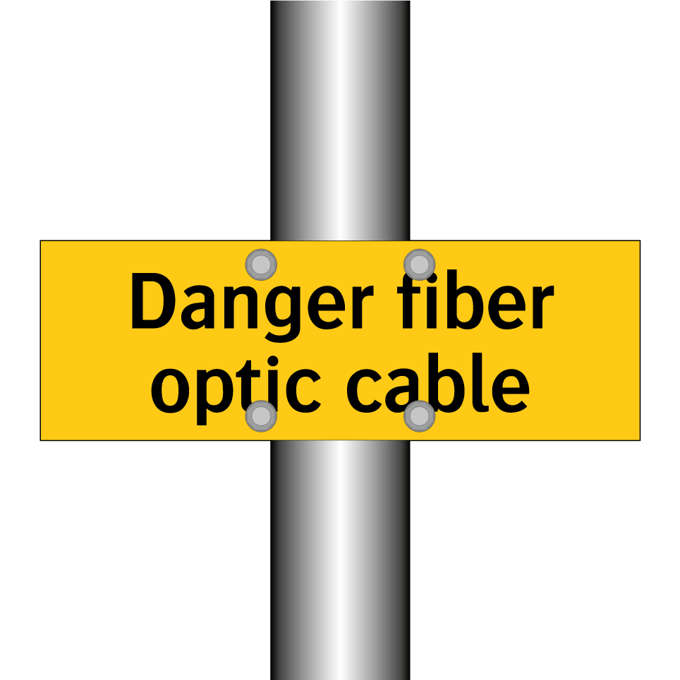 Danger fiber optic cable