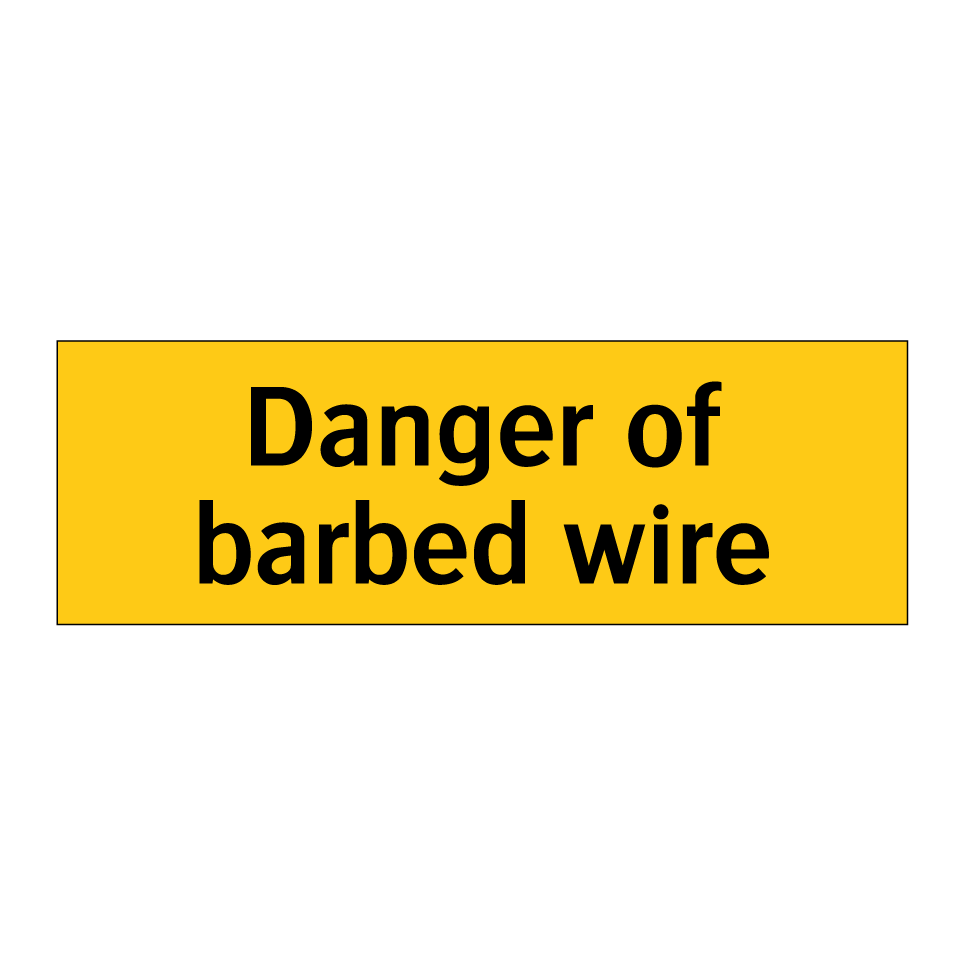 Danger of barbed wire