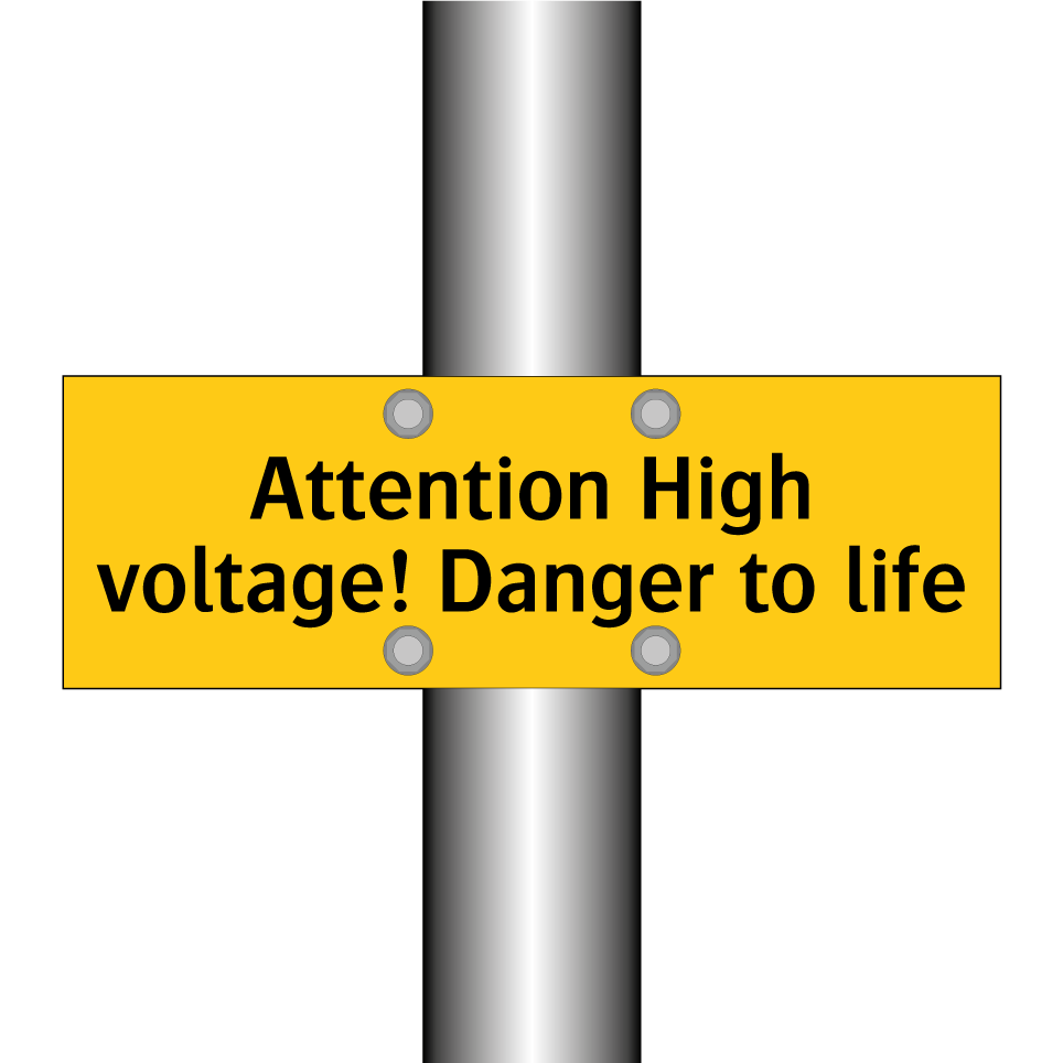 Attention High voltage! Danger to life