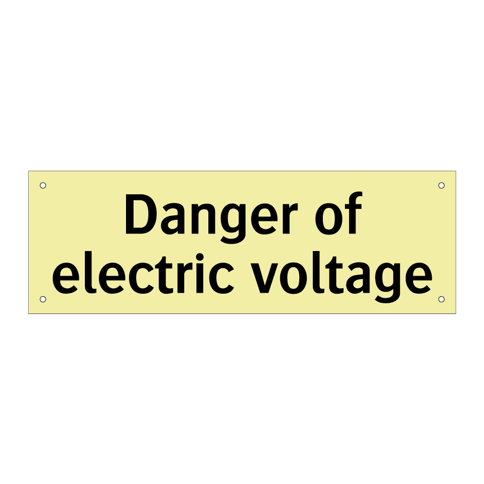 Danger of electric voltage