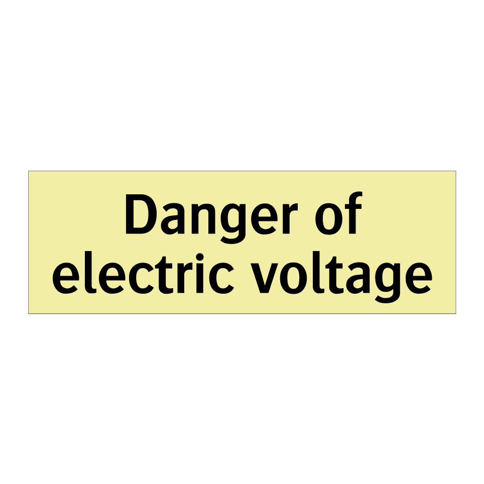Danger of electric voltage