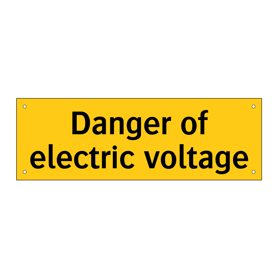 Danger of electric voltage